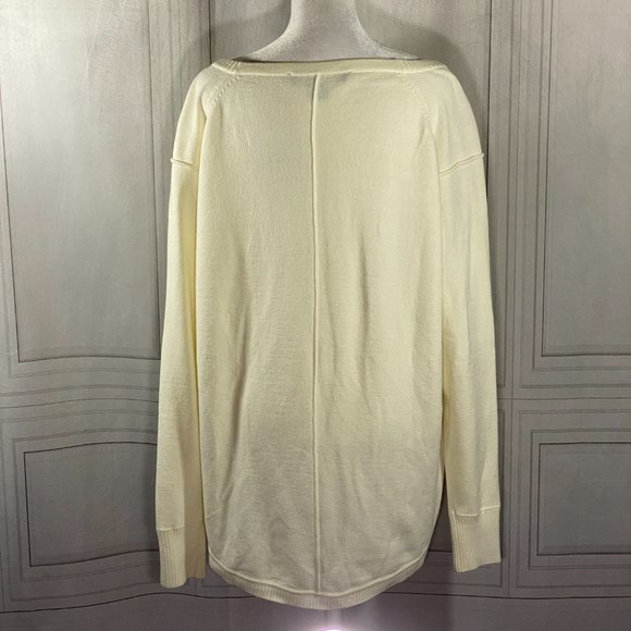 NWOT FRENCH CONNECTION Cream Boxy Cut Oversized Sweater Medium - Picture 4 of 7